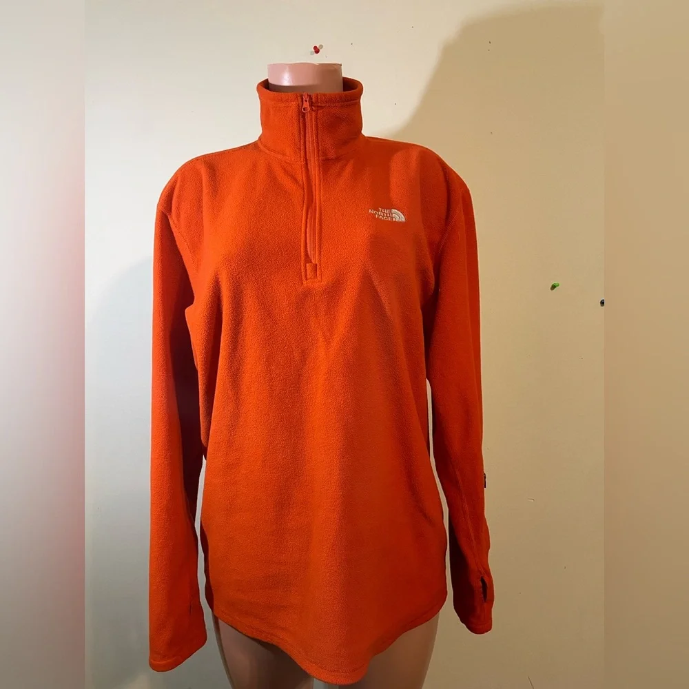 The North Face Orange Quarter-Zip Fleece Pullover
